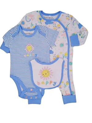 Organic 3 Piece Layette Set "Happy"