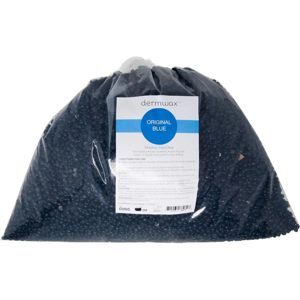 Original Blue Wax / Hard Wax Beads / 10 Lb. Bag by Dermwax