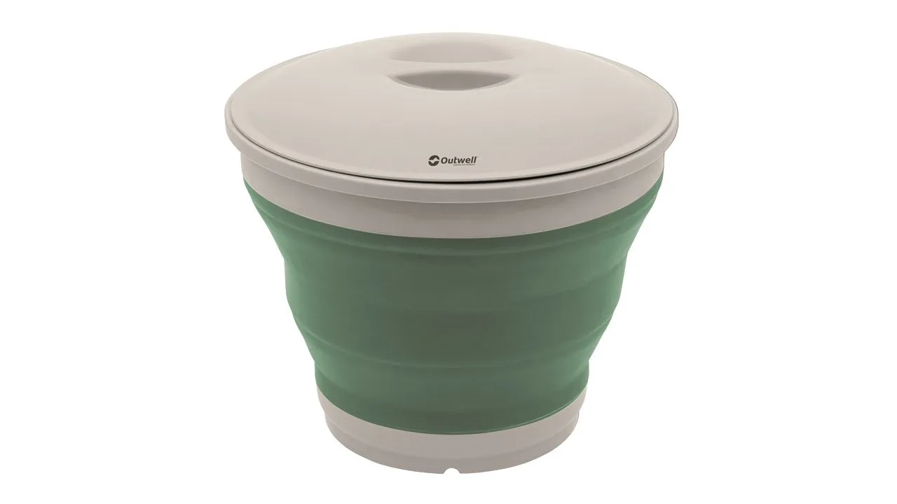 Outwell Collaps Bucket Round with Lid Shadow Green