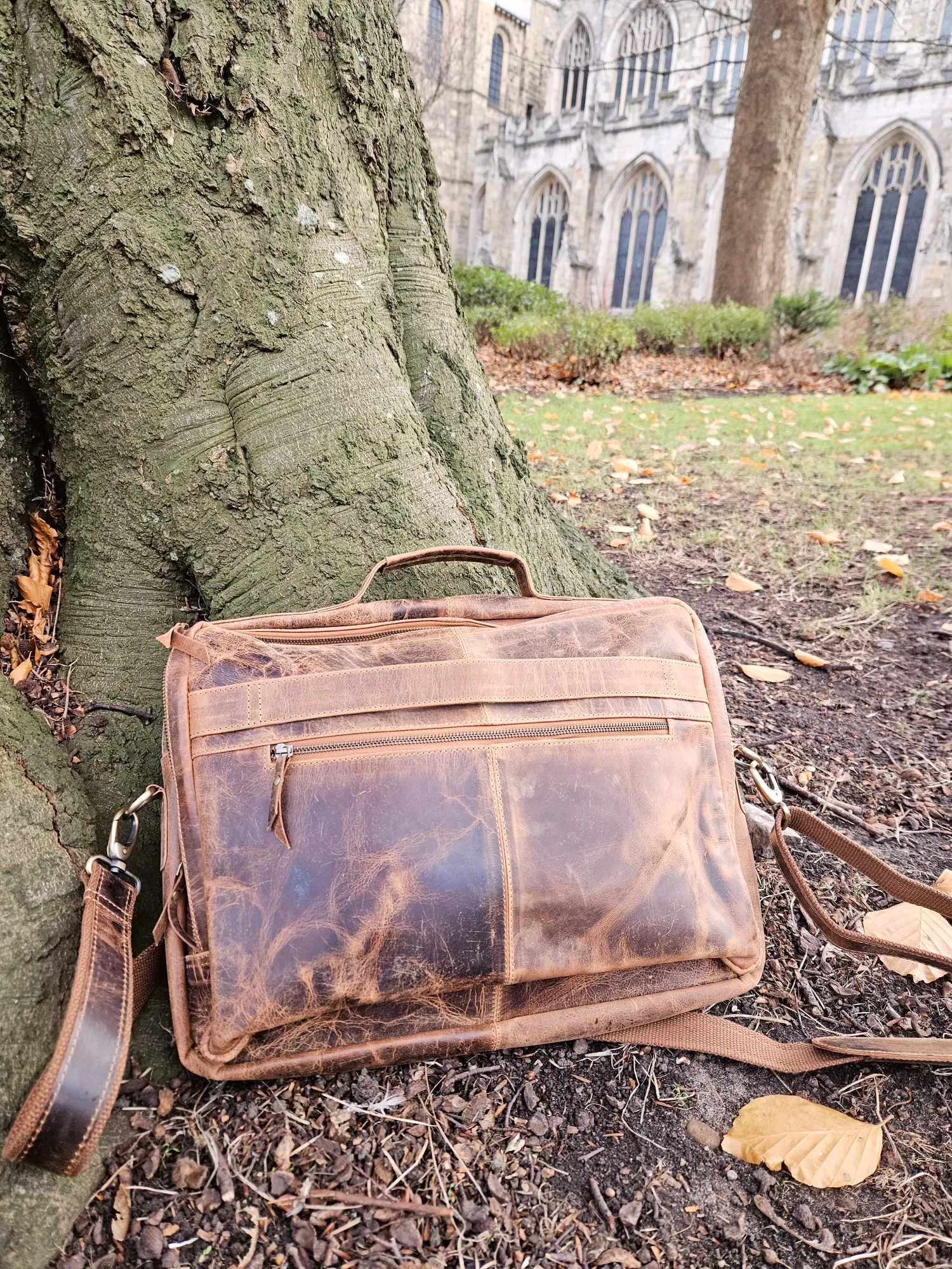 Overnight Leather Laptop Bag