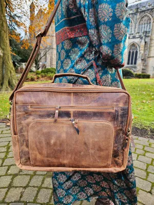 Overnight Leather Laptop Bag
