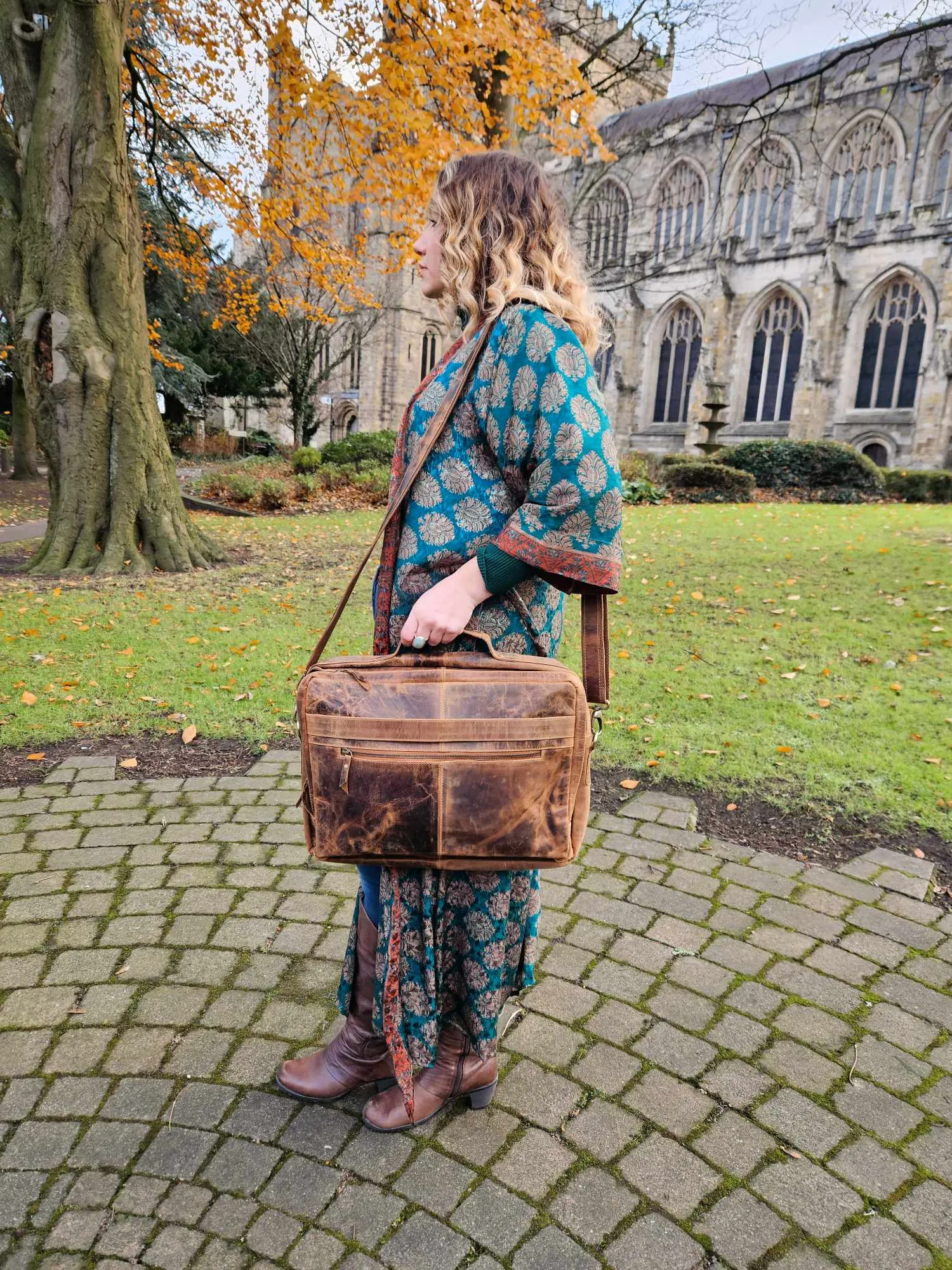 Overnight Leather Laptop Bag