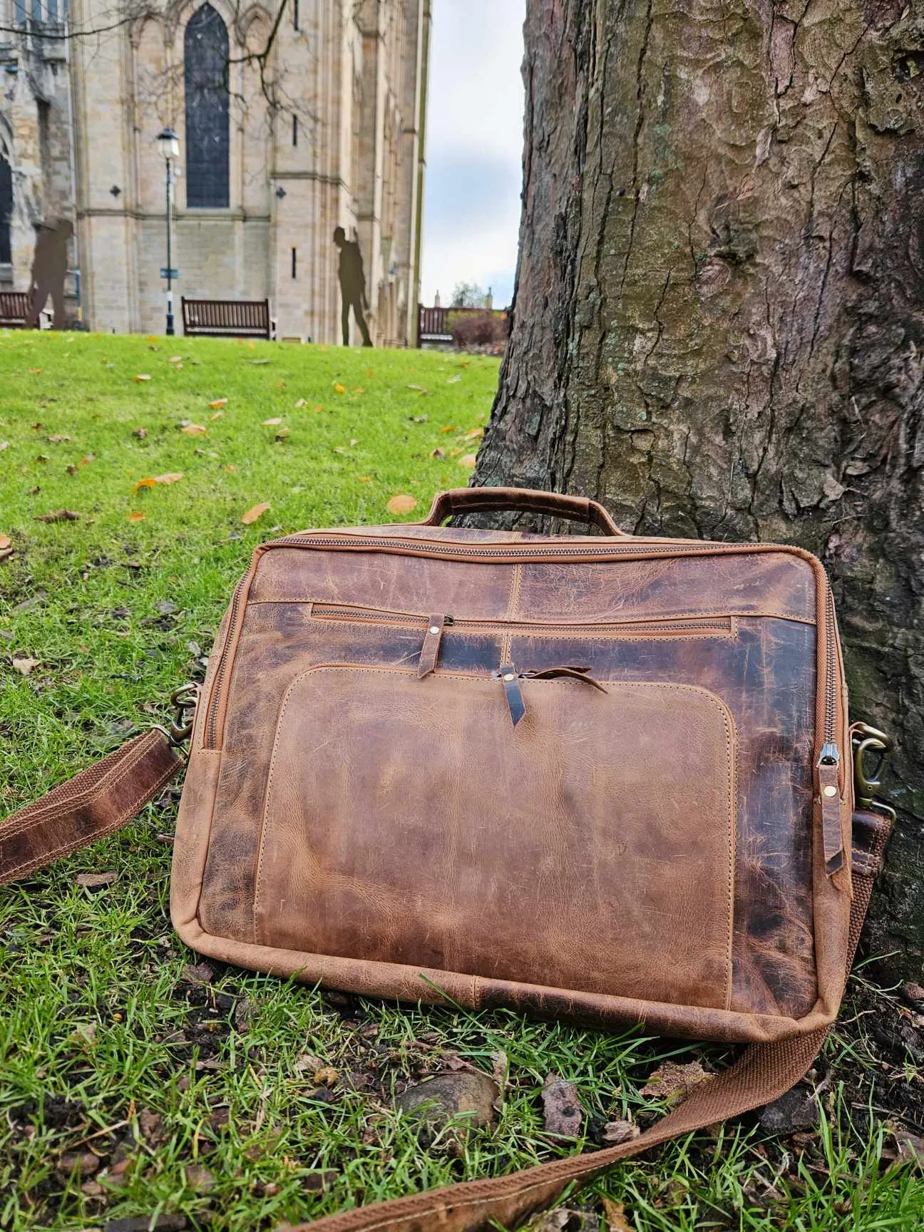 Overnight Leather Laptop Bag