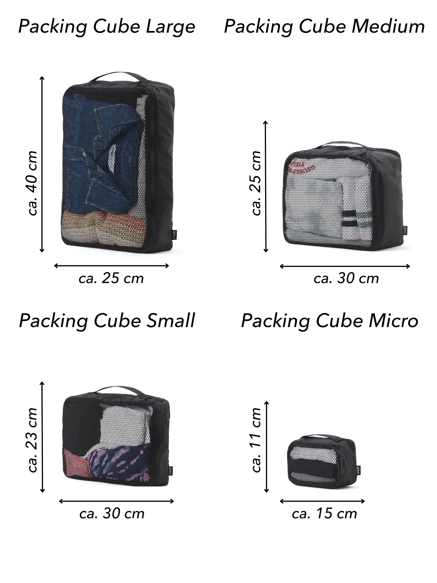 Packing Cube Medium - Ripstop Black