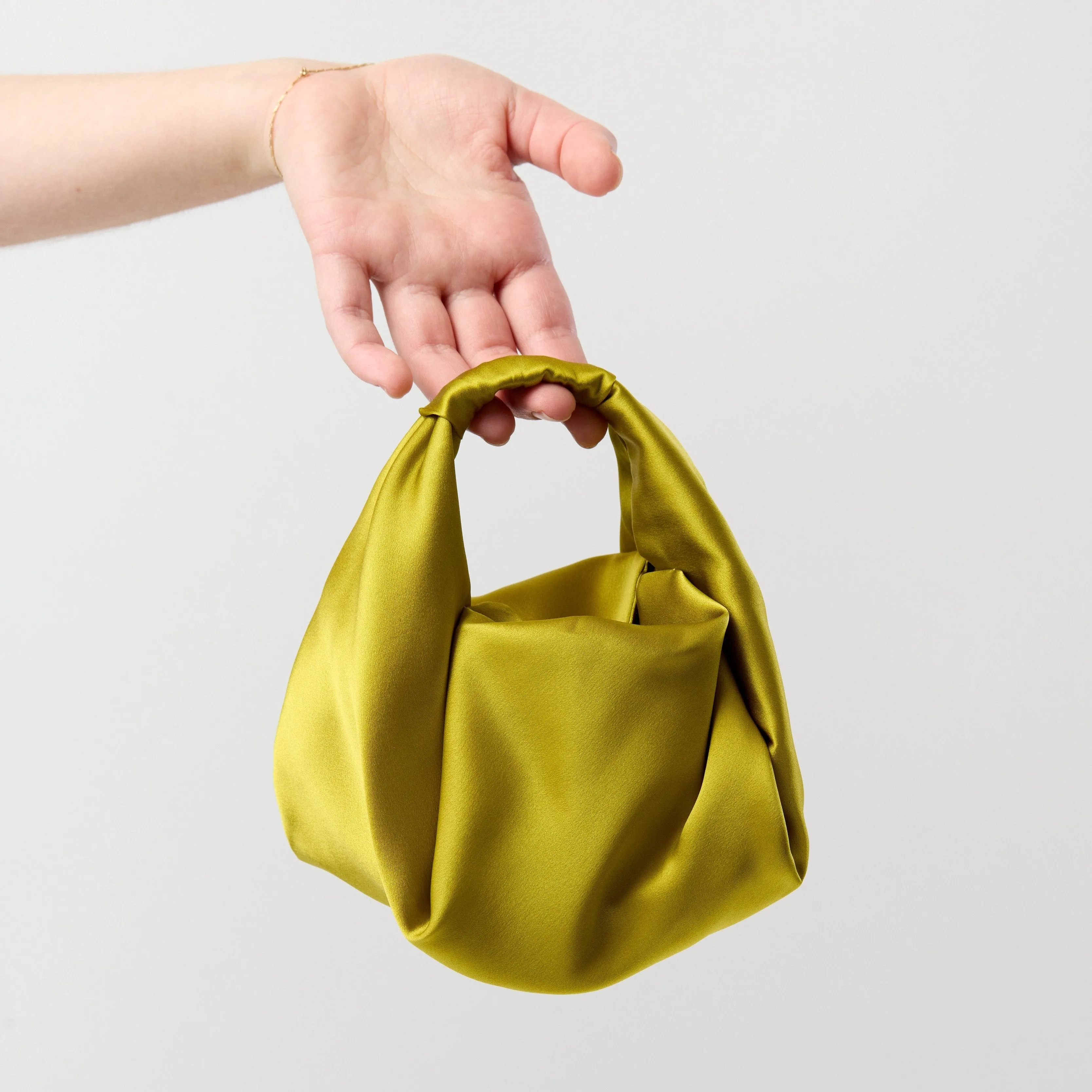Parachute Bag - Olive Silk Satin
