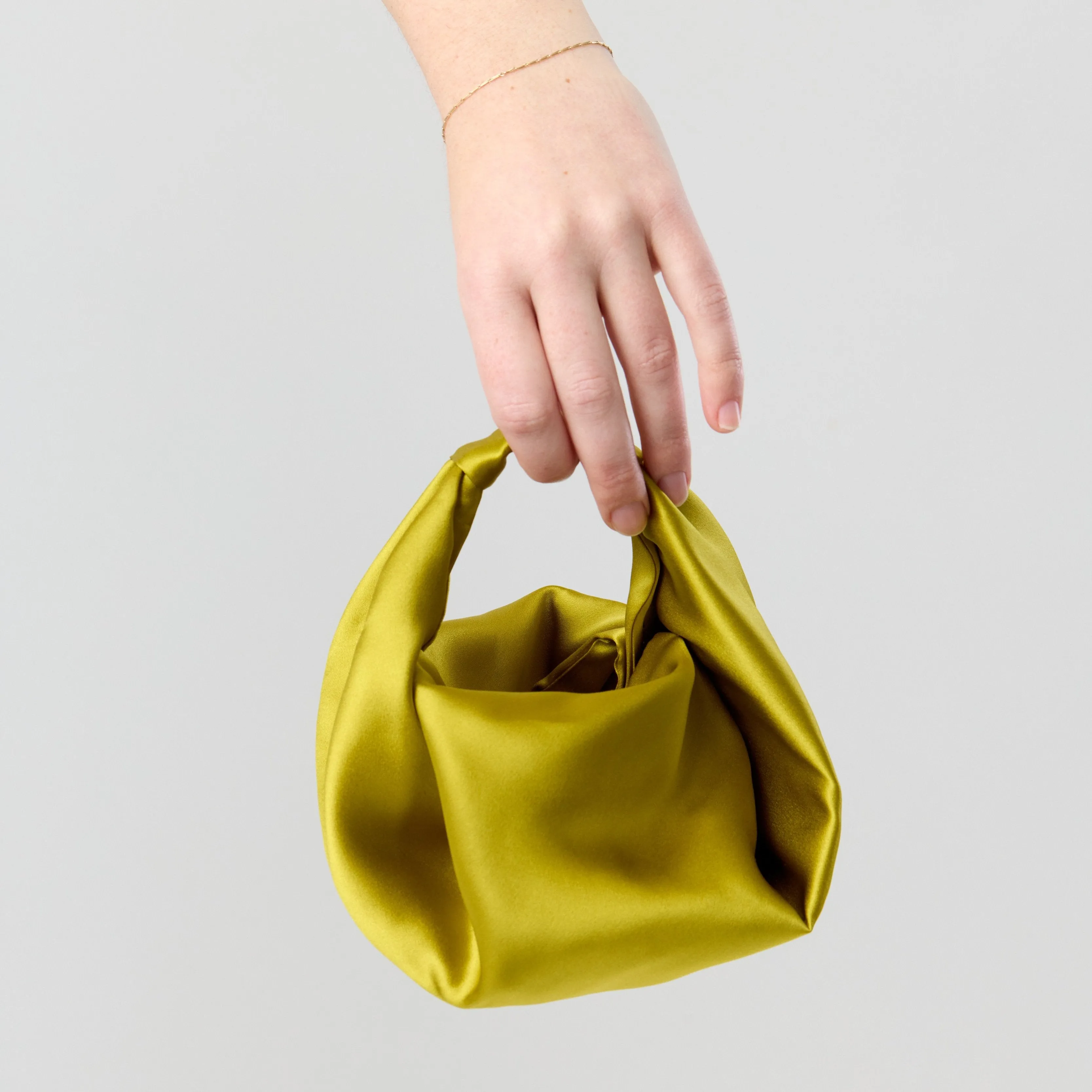 Parachute Bag - Olive Silk Satin