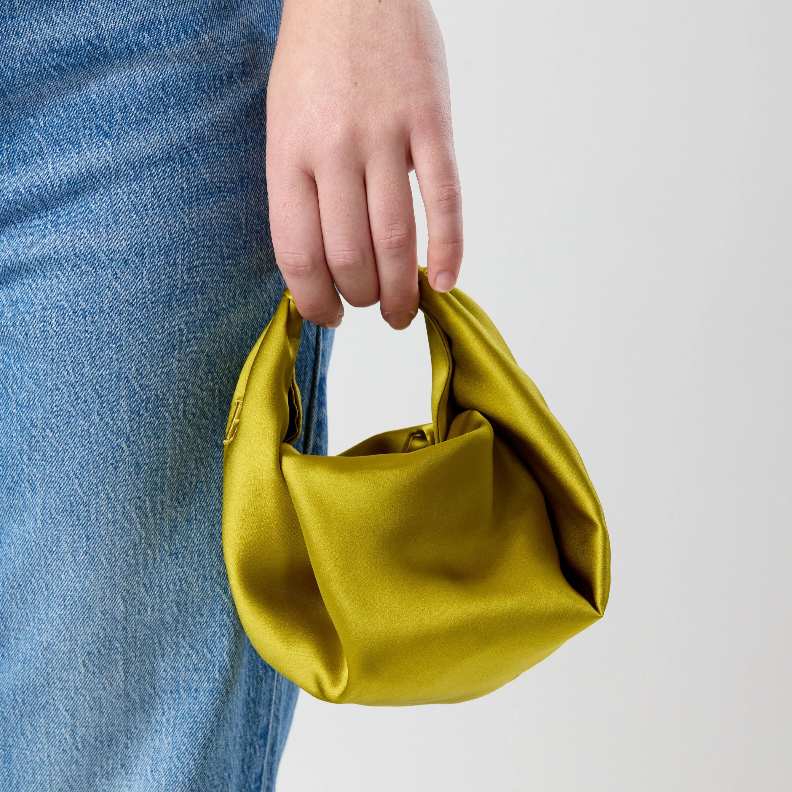 Parachute Bag - Olive Silk Satin