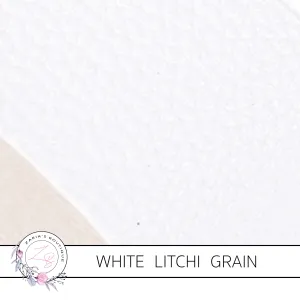 Pebble Grain | White Faux Leather