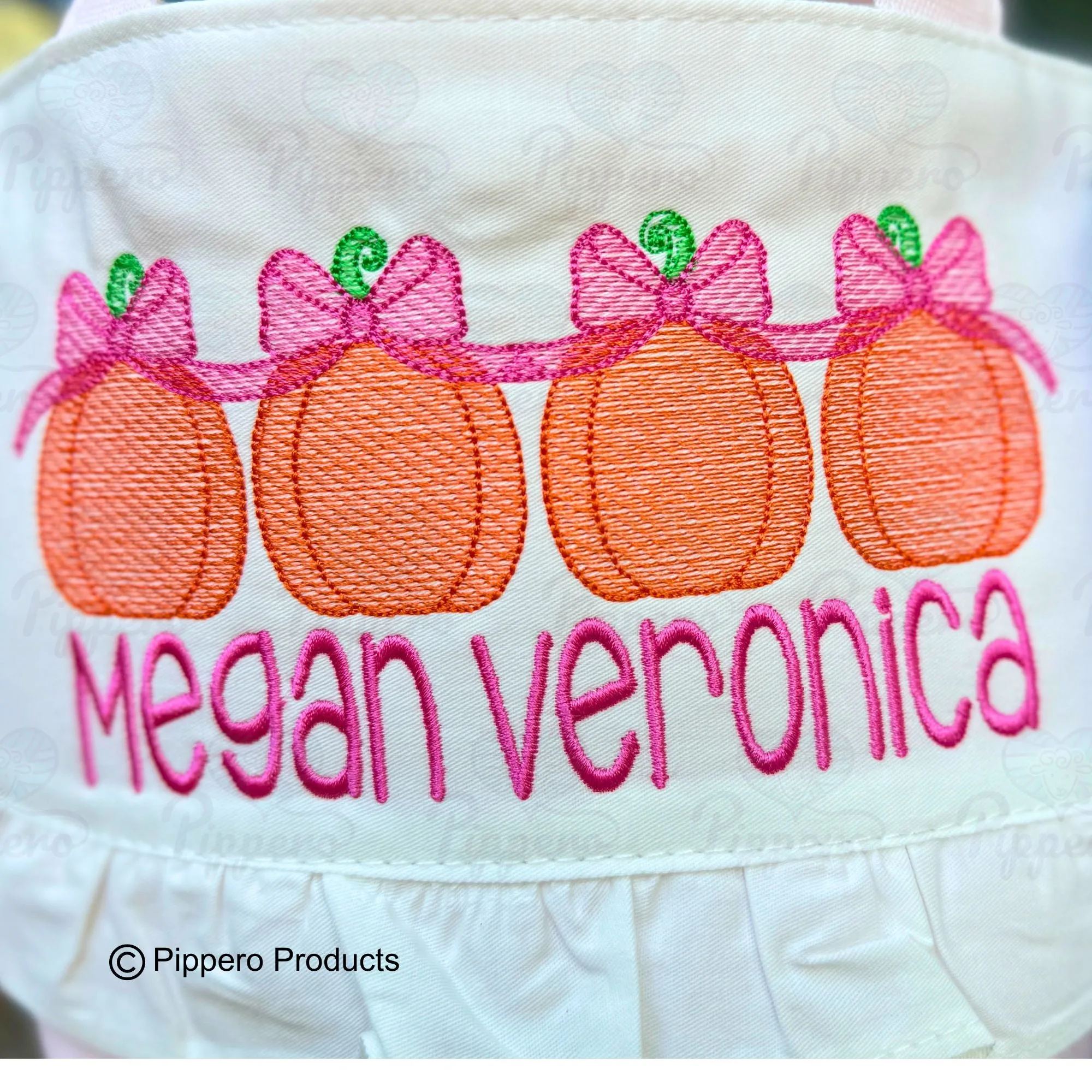 Personalized Embroidered Small Trick or Treat Halloween Candy Bag Basket Bucket Tote with Pumpkin Design Gift for Boy or Girl