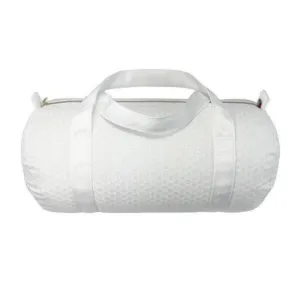 Personalized Eyelet White Duffel Bag