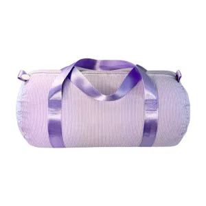 Personalized Glossed Stripe Lilac Duffel