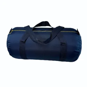 Personalized Nylon Brass Navy Duffel Bag