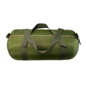 Personalized Nylon Brass Olive Duffel Bag