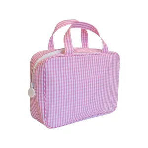 Personalized Nylon Pink Gingham Carry On