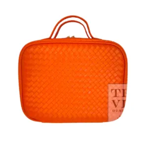 Personalized Orange Luxe Train Case