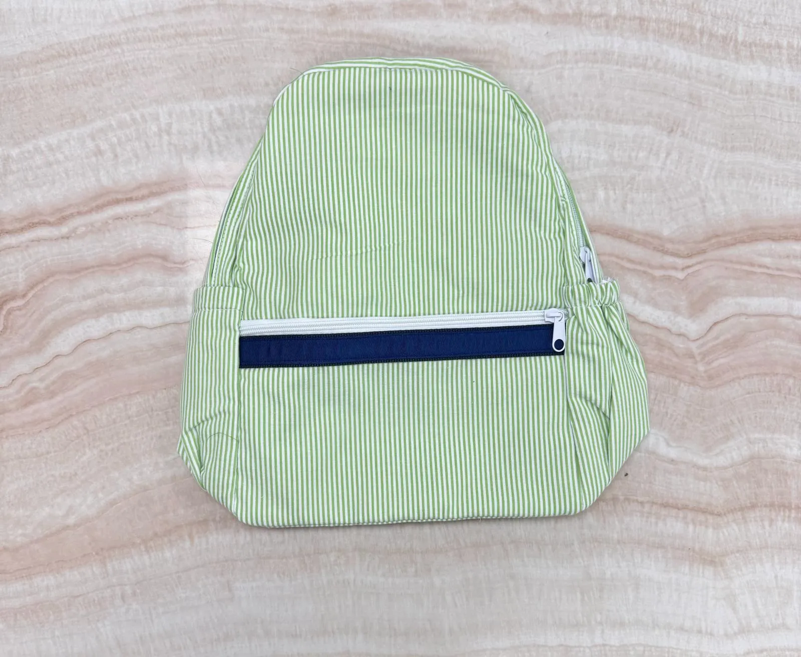 Personalized Seersucker Grasshopper Large Backpack