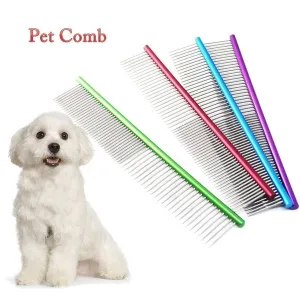 Pet Comb Professional Steel Grooming Comb Cleaning Brush