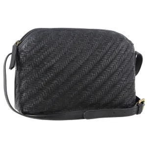 Pierre Cardin Woven Leather Cross-Body Bag PC3485