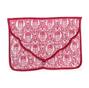 PINK AND RED TRELLIS LAPTOP CASE