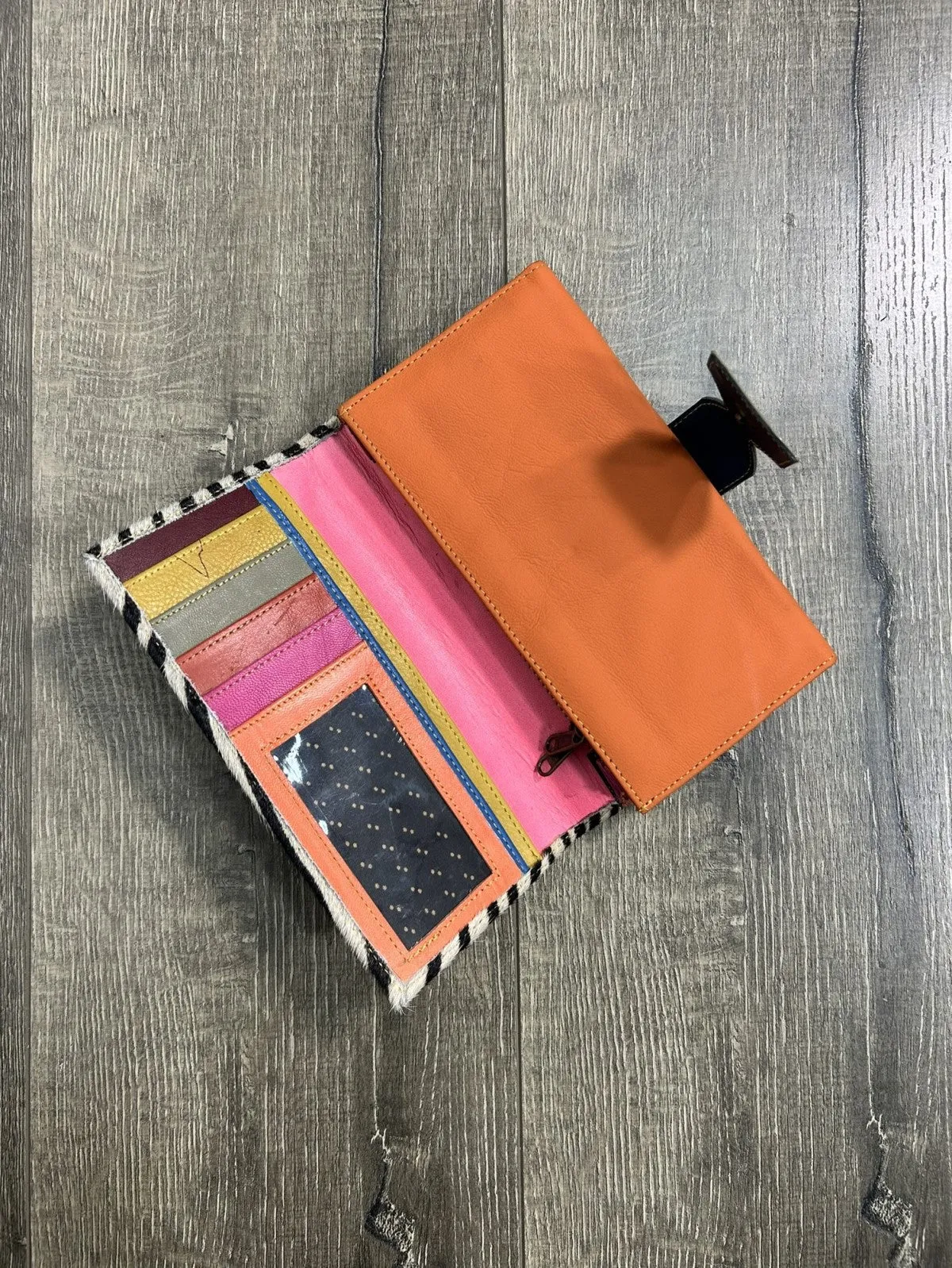 Plain & Fur Leather Purse