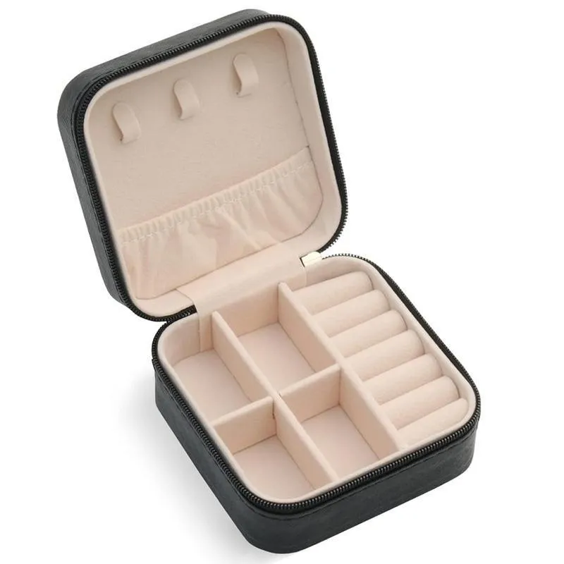 Portable PU Leather Jewelry Box 1PC 8Colours