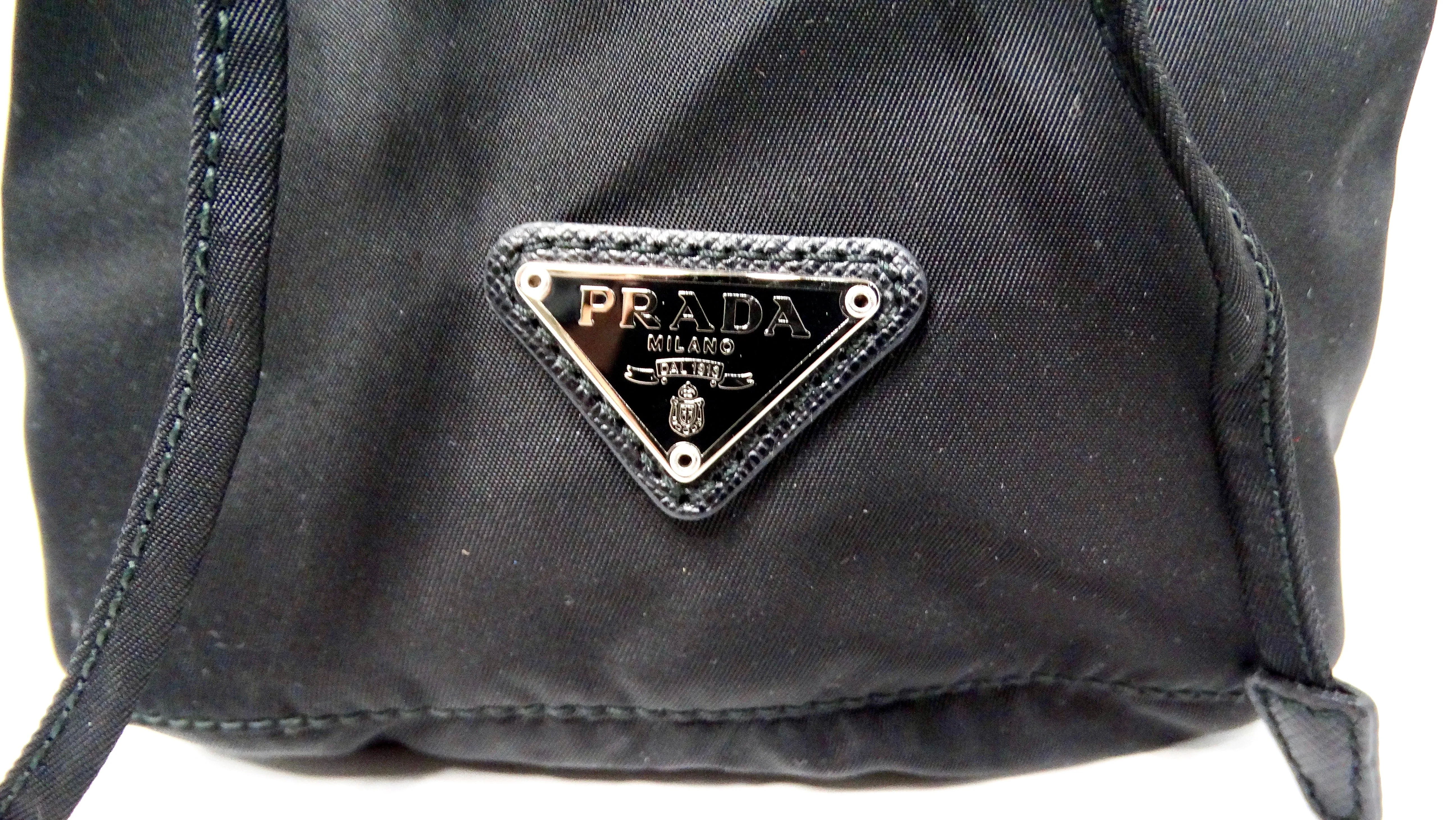 Prada Black Nylon Drawstring Mini Pouch