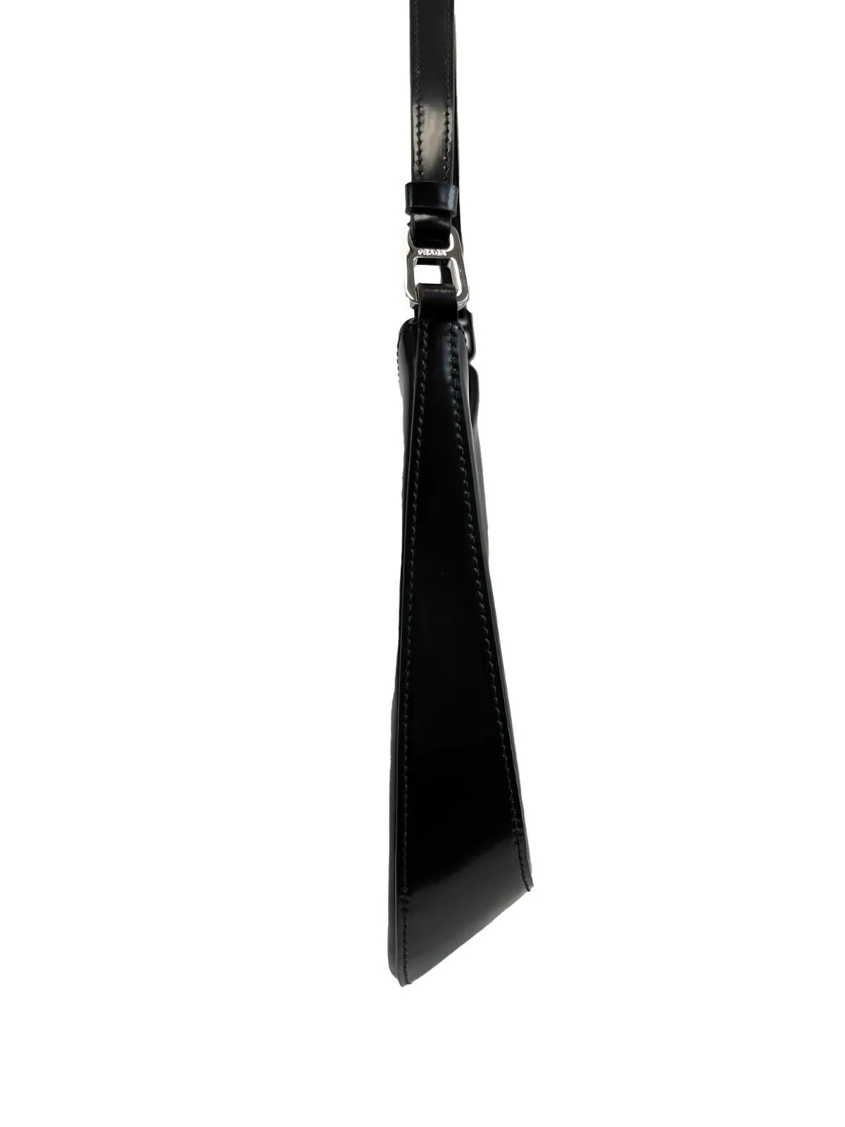 Prada New Cleo Brushed Leather Black Handbag