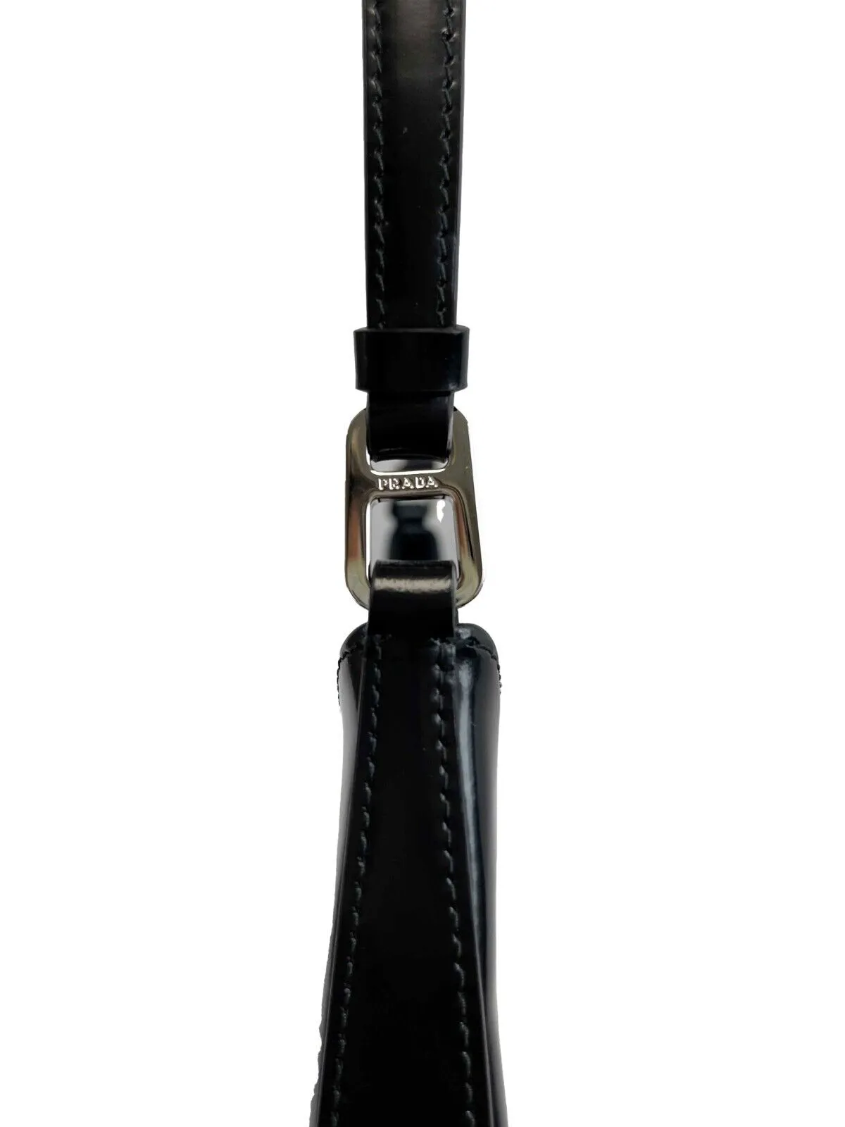 Prada New Cleo Brushed Leather Black Handbag