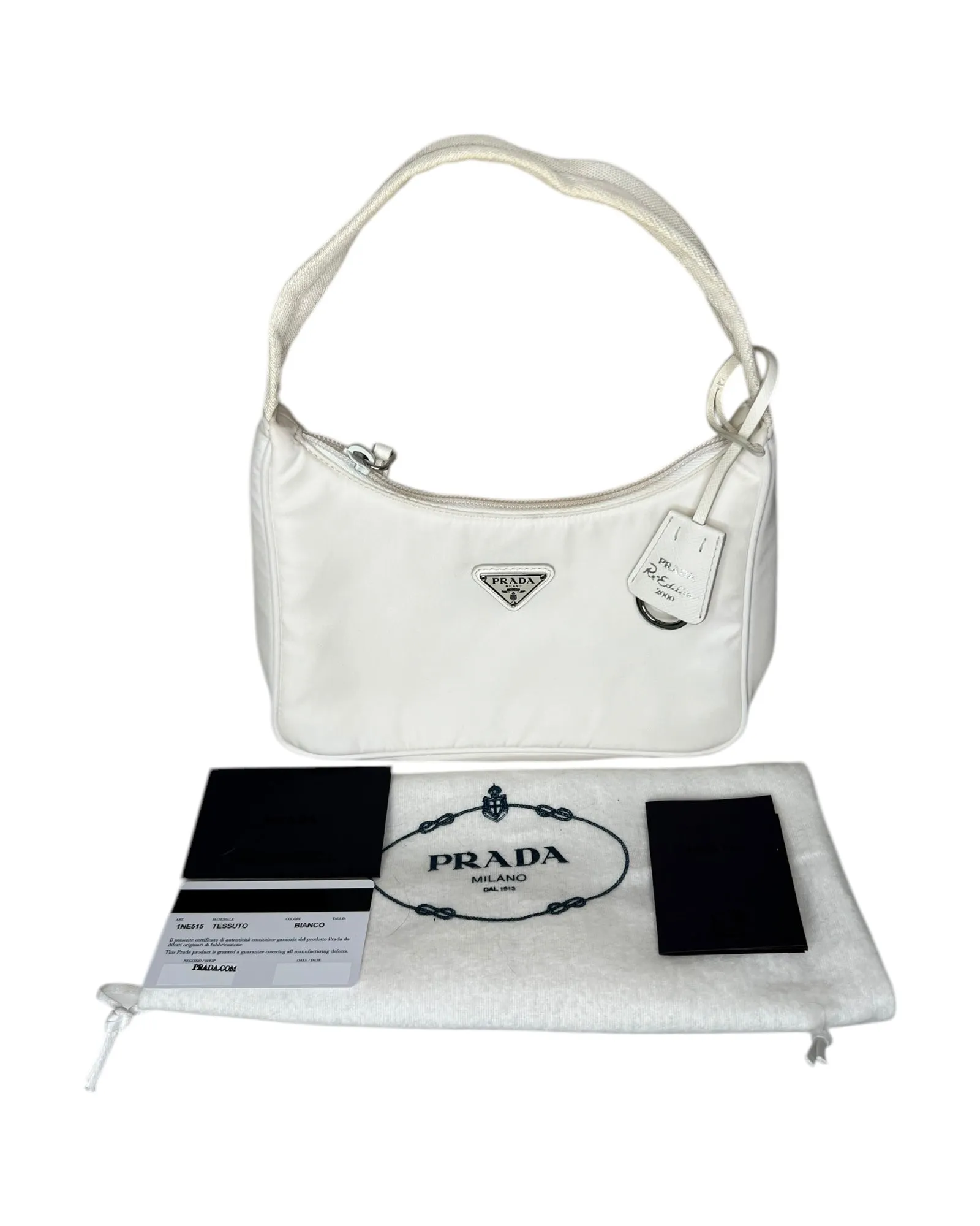 Prada Nylon Re-Edition Bag in White