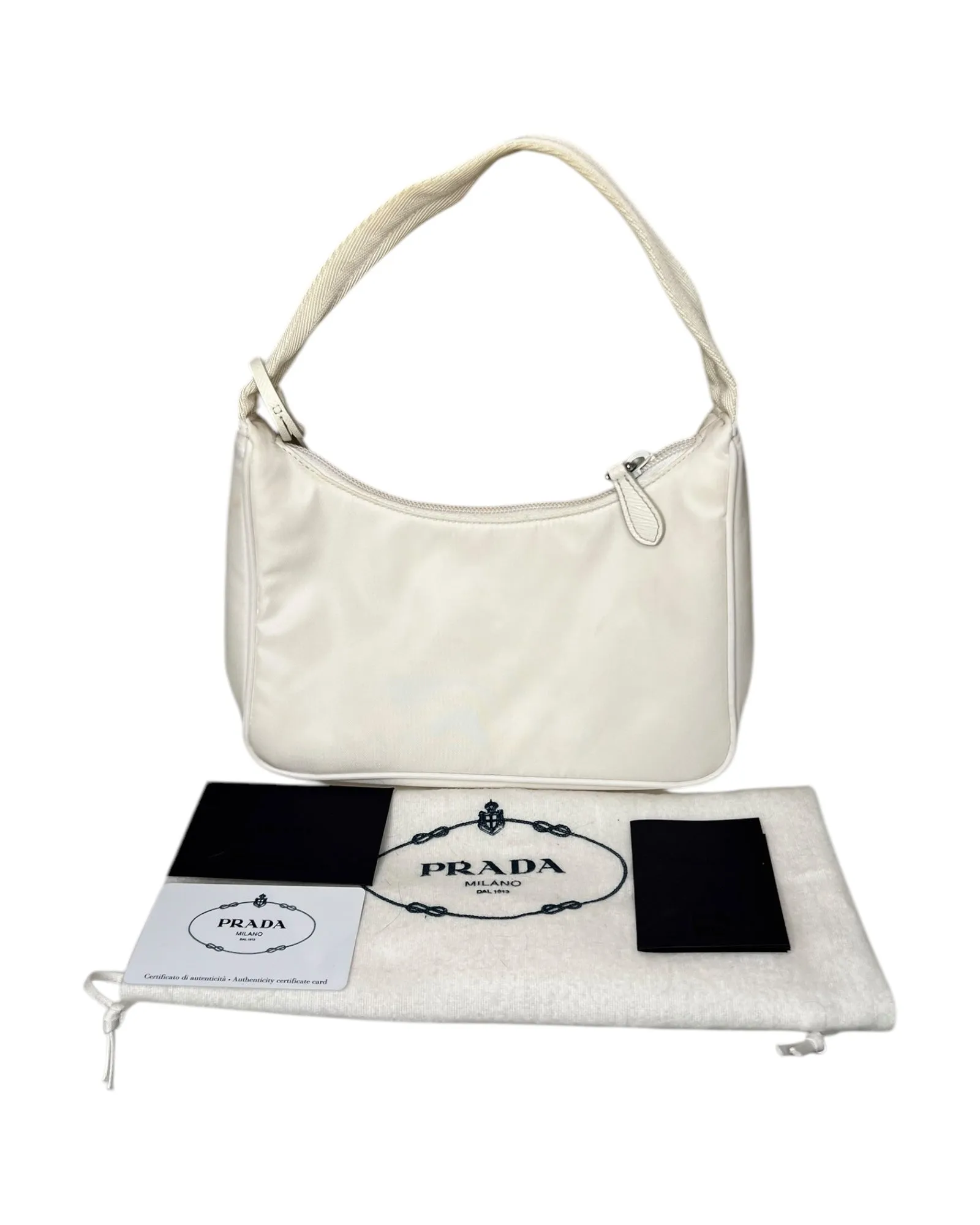 Prada Nylon Re-Edition Bag in White