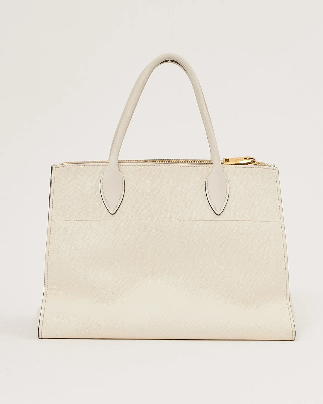 Prada Off White Saffiano & City Calf Esplanade Crossbody Bag