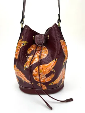Prawn Cocktail Hand Painted Bucket Bag