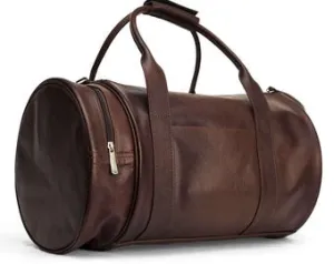 Premium Leather Weekender Duffel Bag for Men & Women – Durable Cowhide, Strap, Padded Interior, Classic Travel Luggage