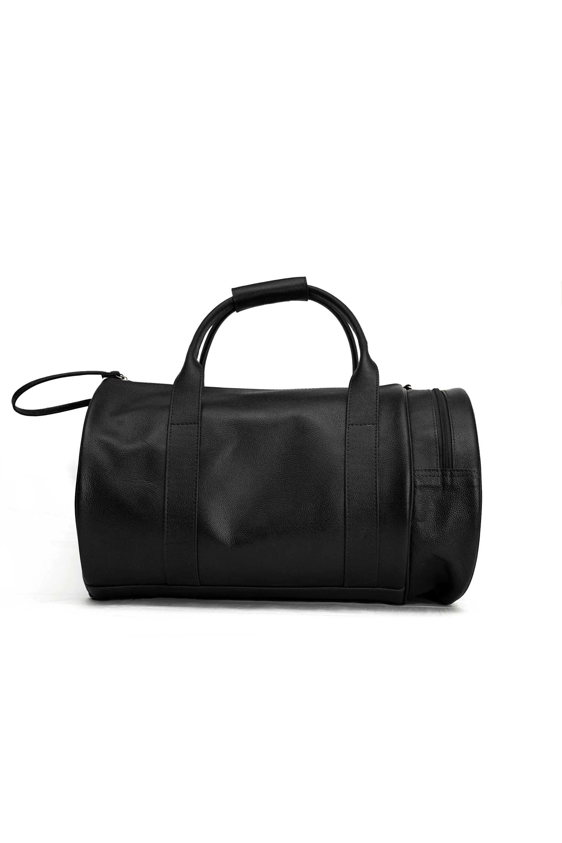 Premium Leather Weekender Duffel Bag for Men & Women – Durable Cowhide, Strap, Padded Interior, Classic Travel Luggage