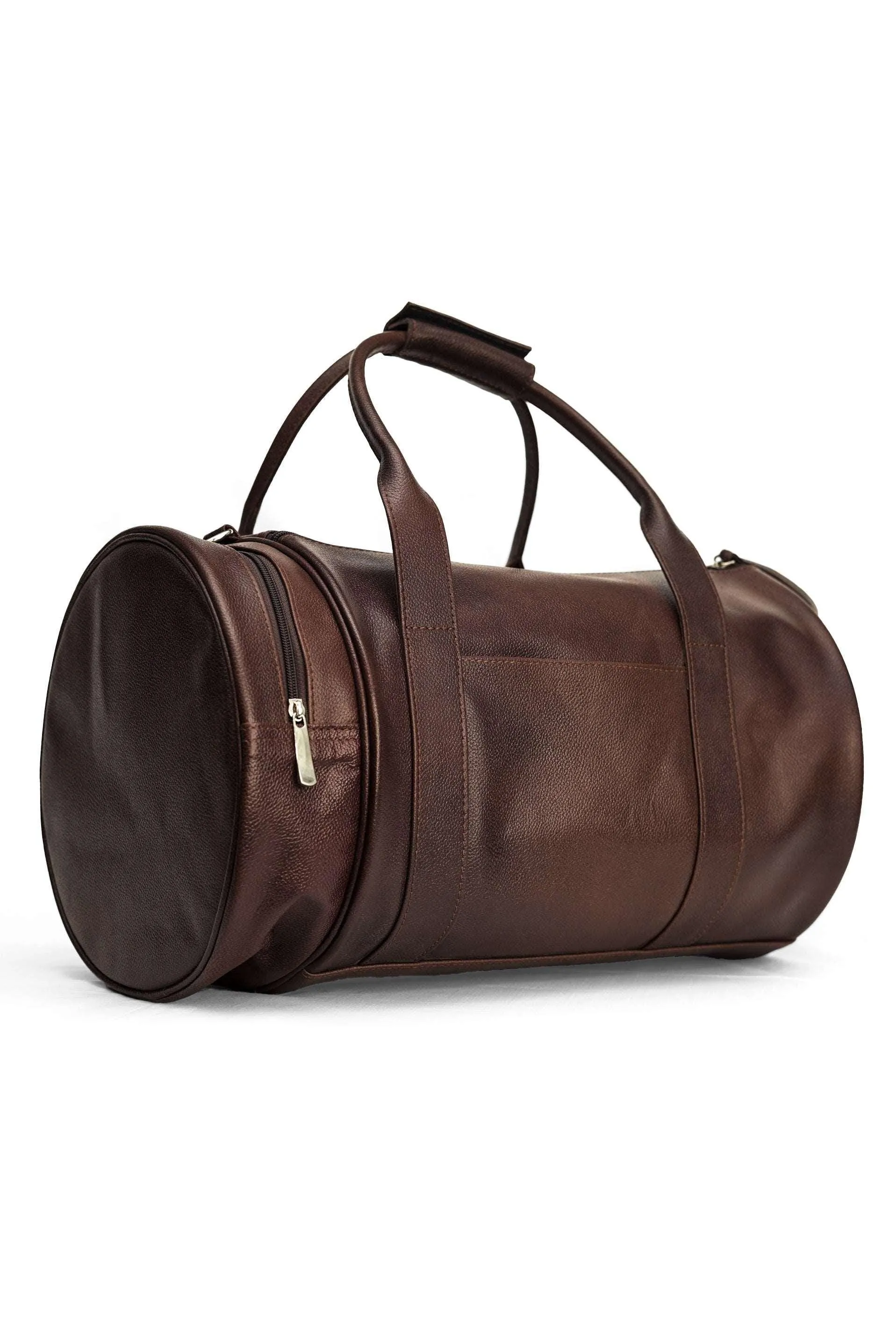 Premium Leather Weekender Duffel Bag for Men & Women – Durable Cowhide, Strap, Padded Interior, Classic Travel Luggage