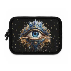 Psychic Eye Laptop Case, laptop sleeve, Pagan Wiccan ipad tablet padded cover travel case