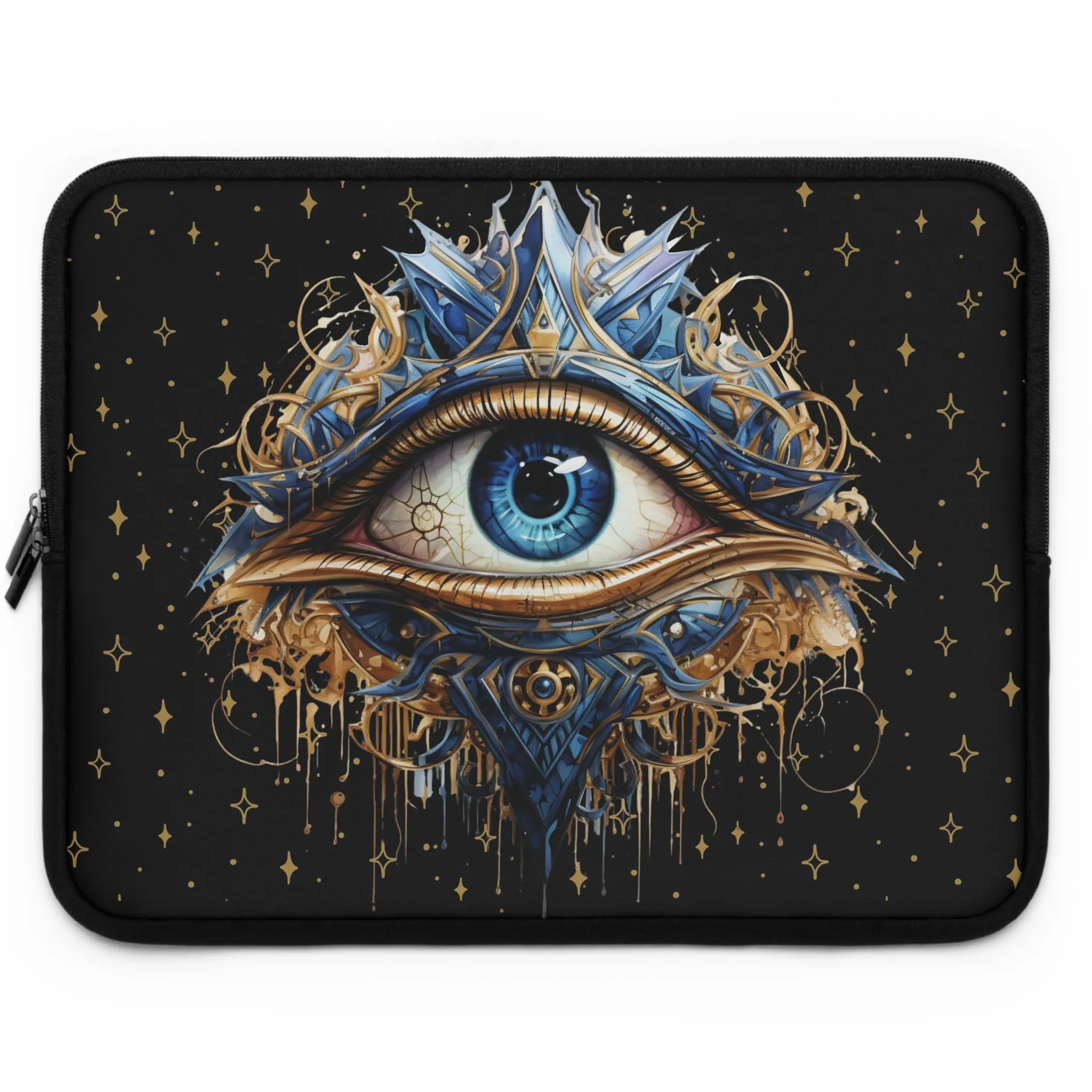 Psychic Eye Laptop Case, laptop sleeve, Pagan Wiccan ipad tablet padded cover travel case