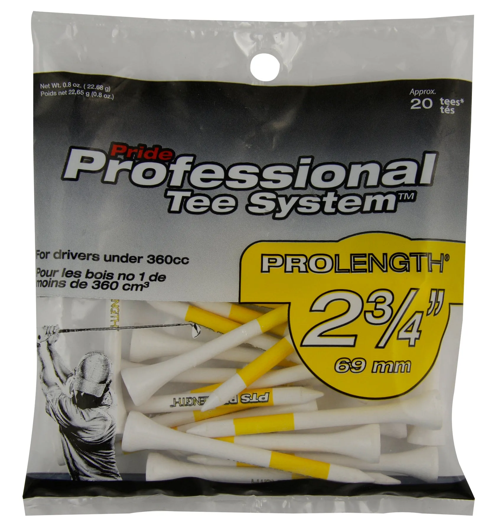 PTS Wood Golf Tees Green Grass - Small Bags