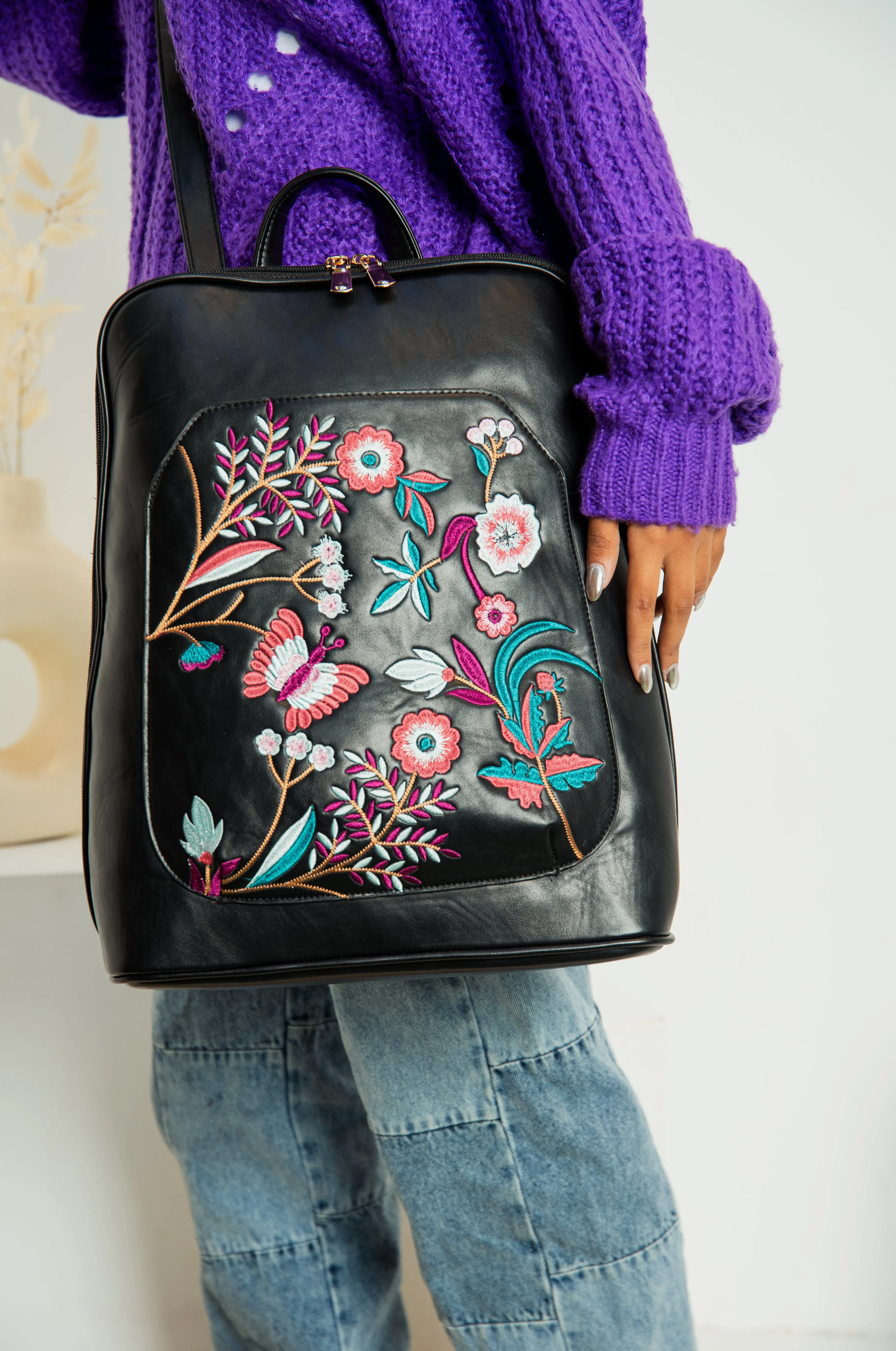 Quality Embroidered Laptop Backpack - Abstract 2