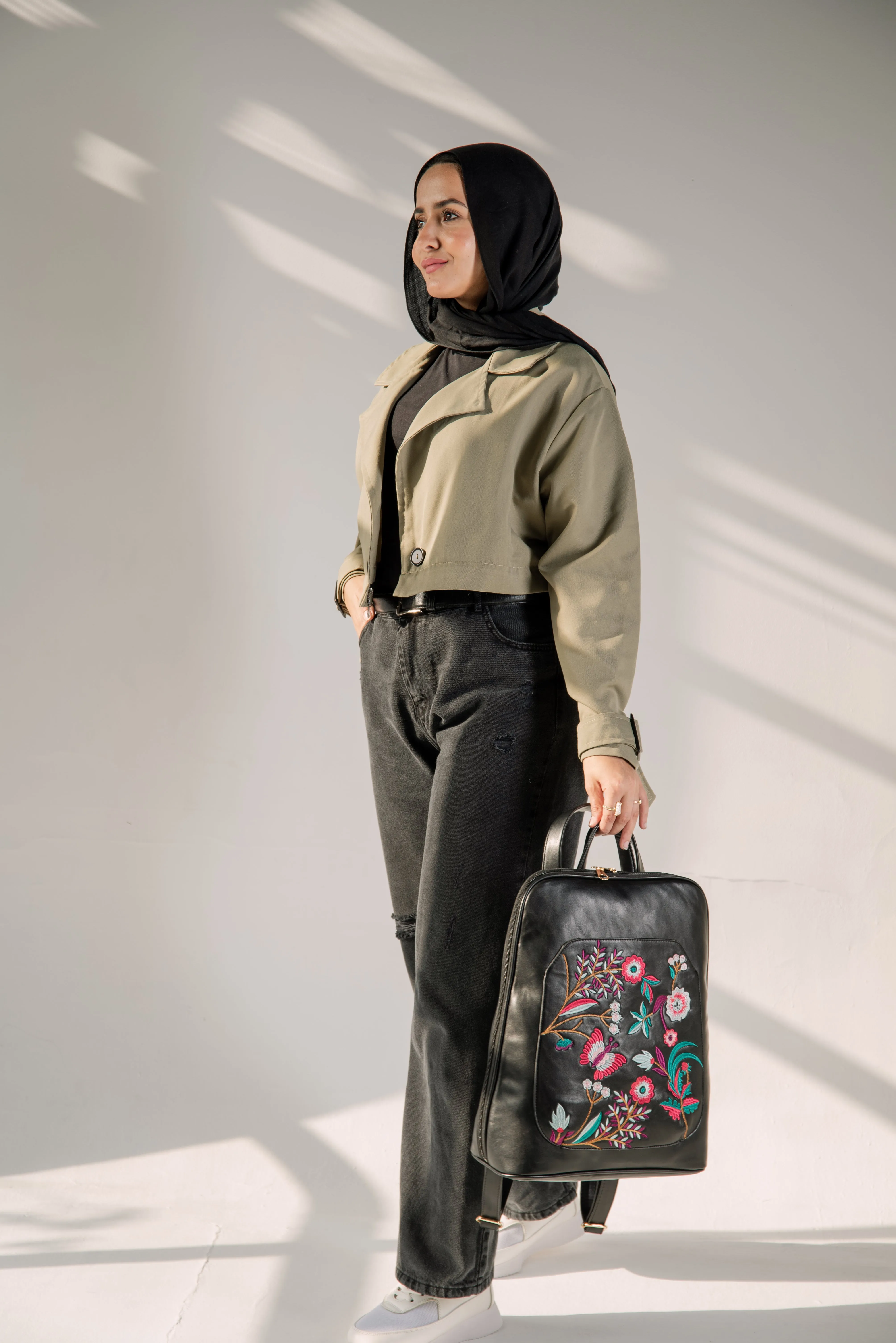 Quality Embroidered Laptop Backpack - Abstract 2