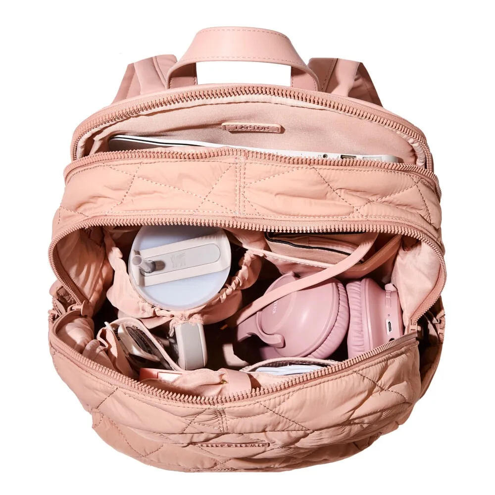 Quilted Brooklyn Backpack blush
