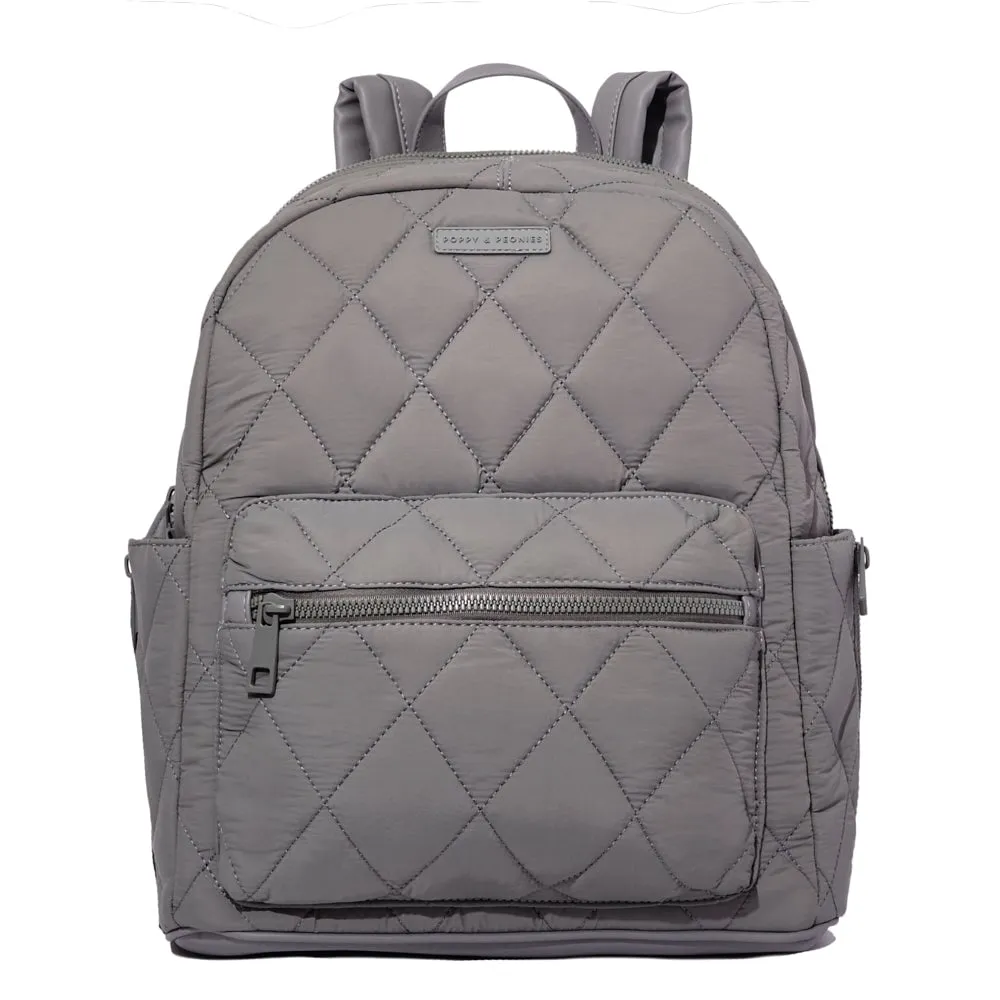 Quilted Brooklyn Backpack grey