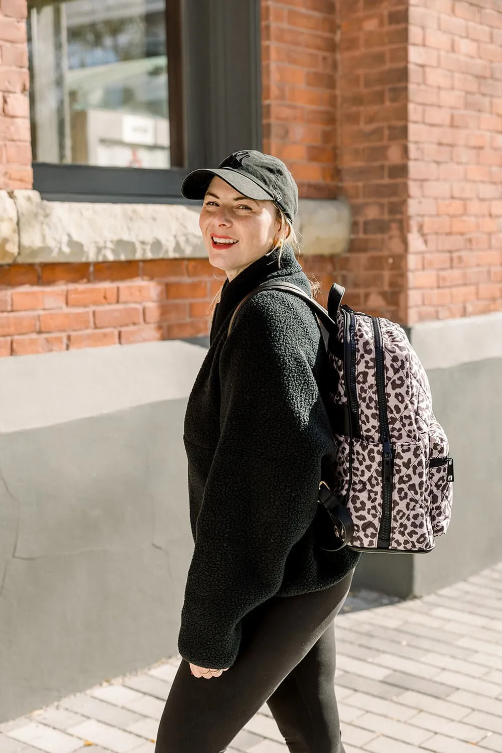 Quilted Brooklyn Backpack leopard