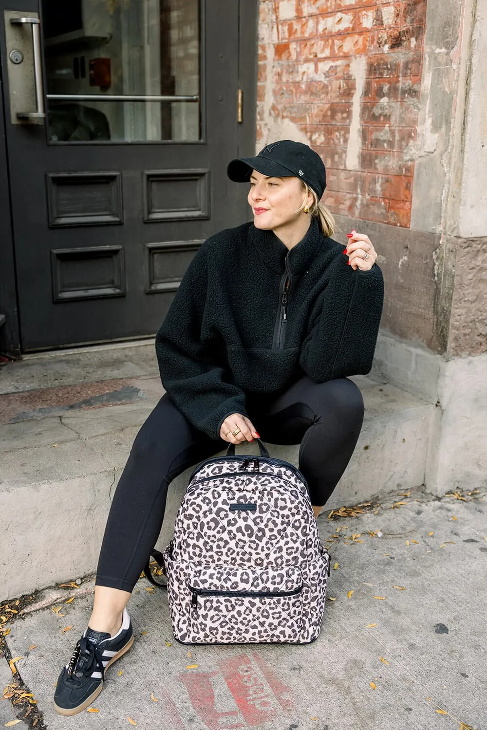 Quilted Brooklyn Backpack leopard