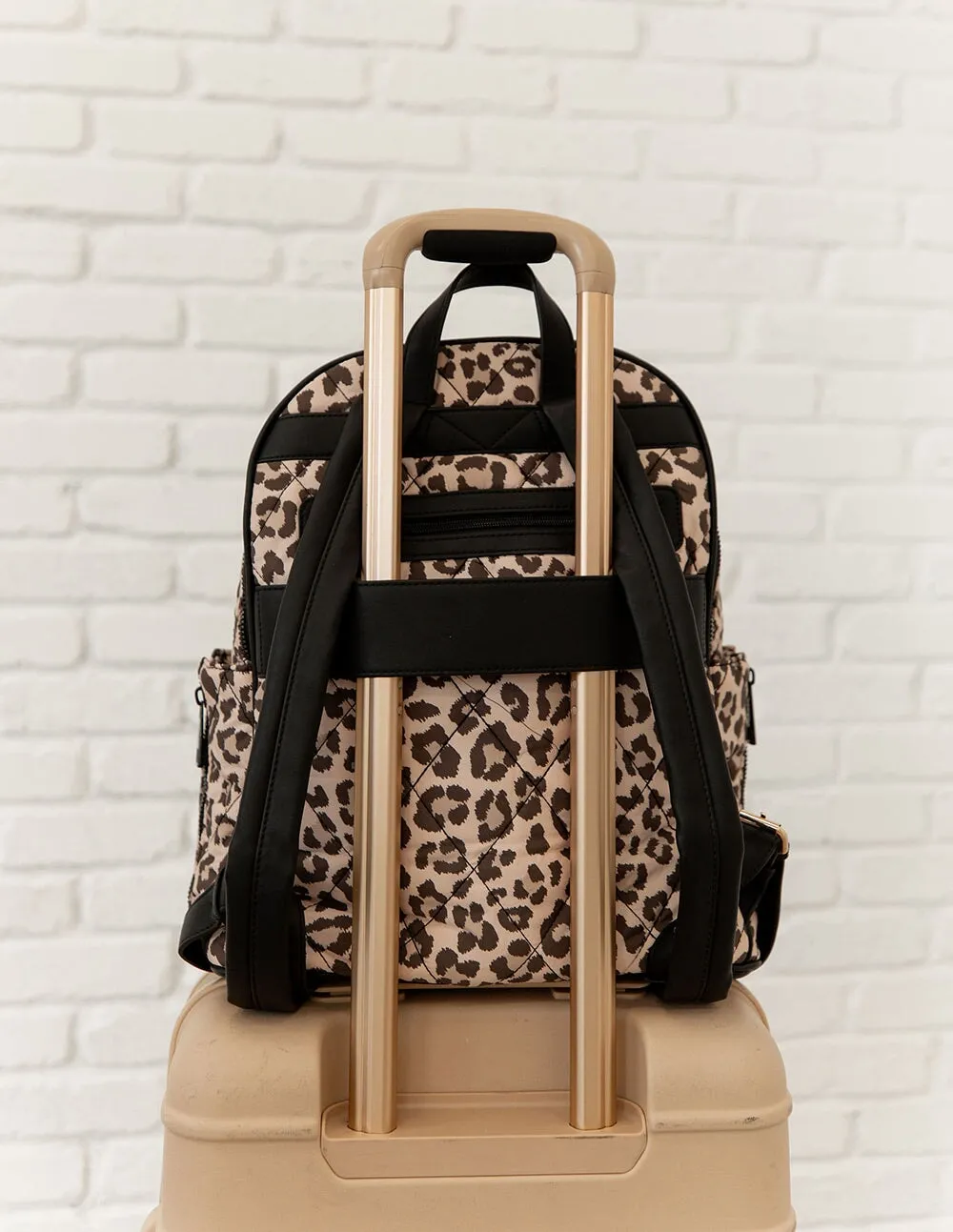 Quilted Brooklyn Backpack leopard