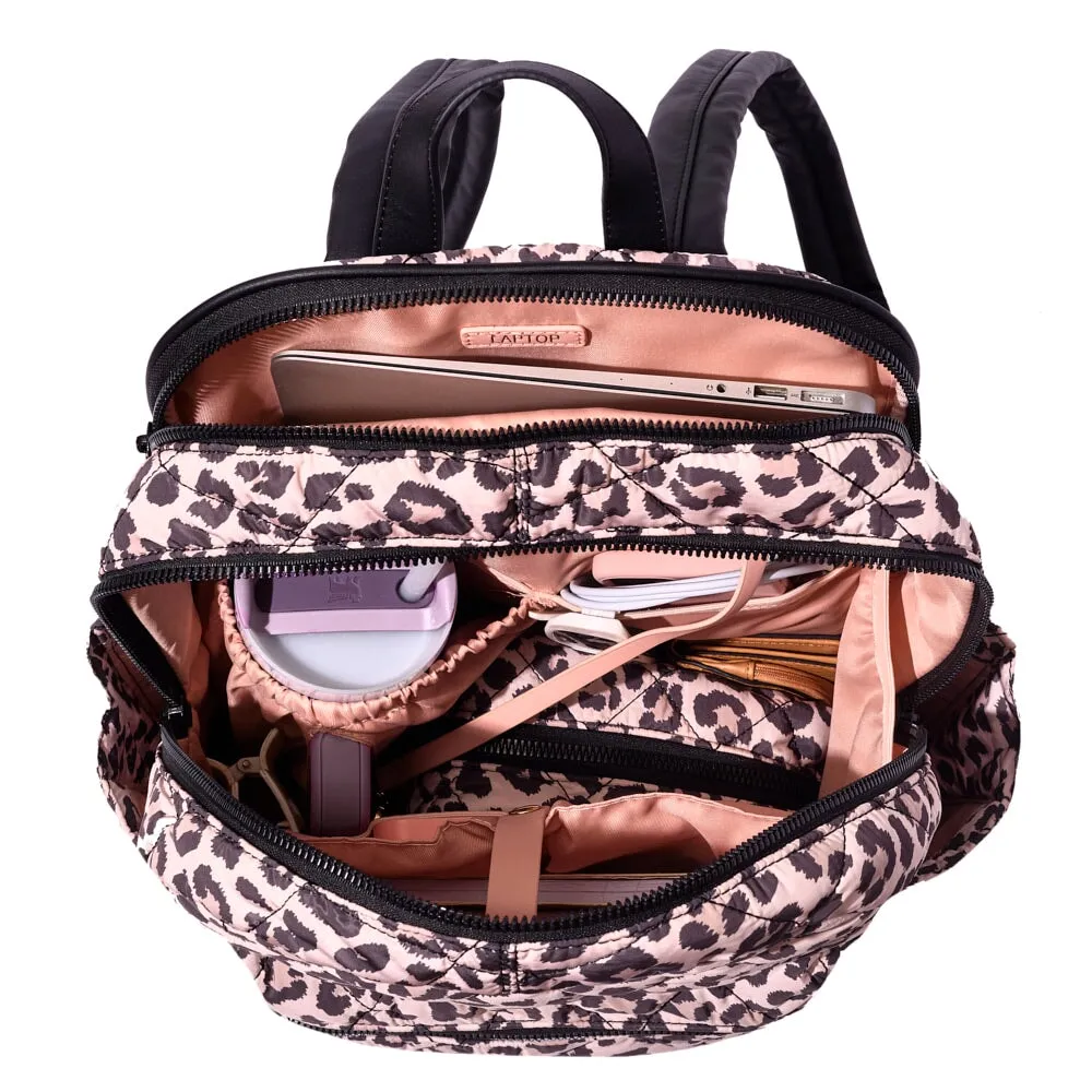 Quilted Brooklyn Backpack leopard