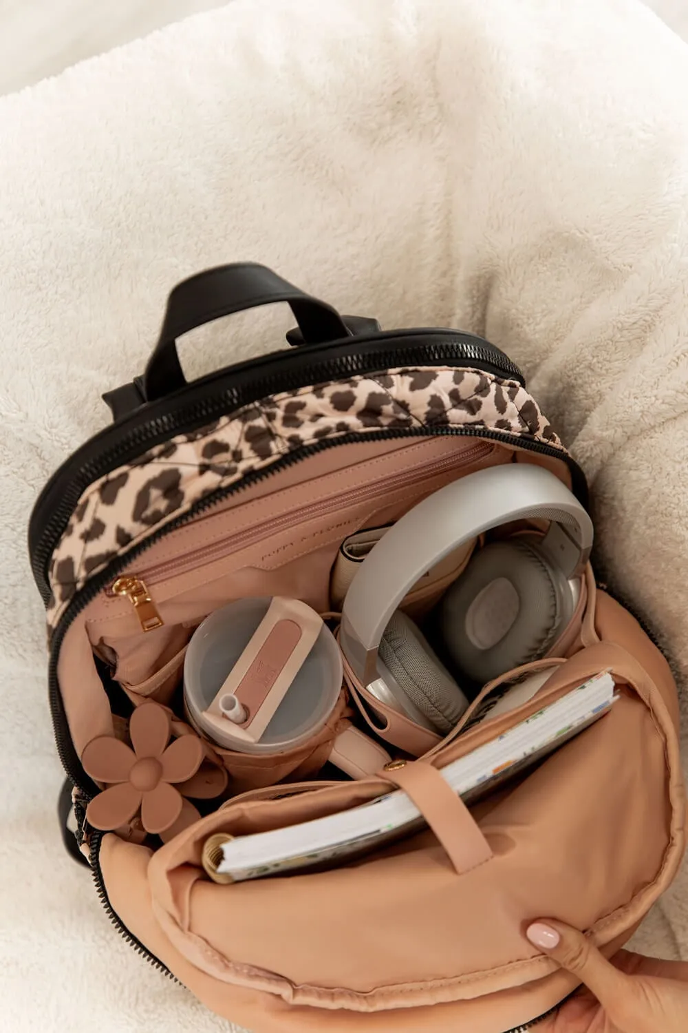 Quilted Brooklyn Backpack leopard
