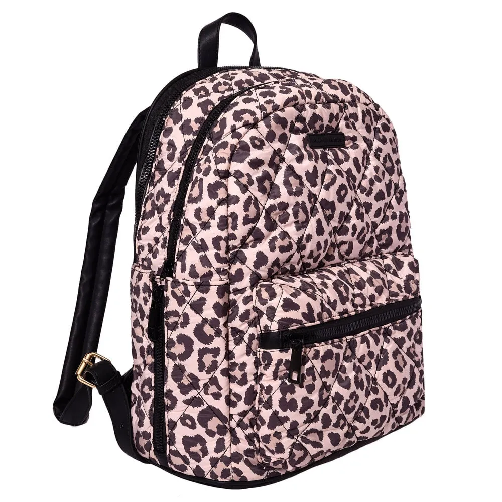 Quilted Brooklyn Backpack leopard