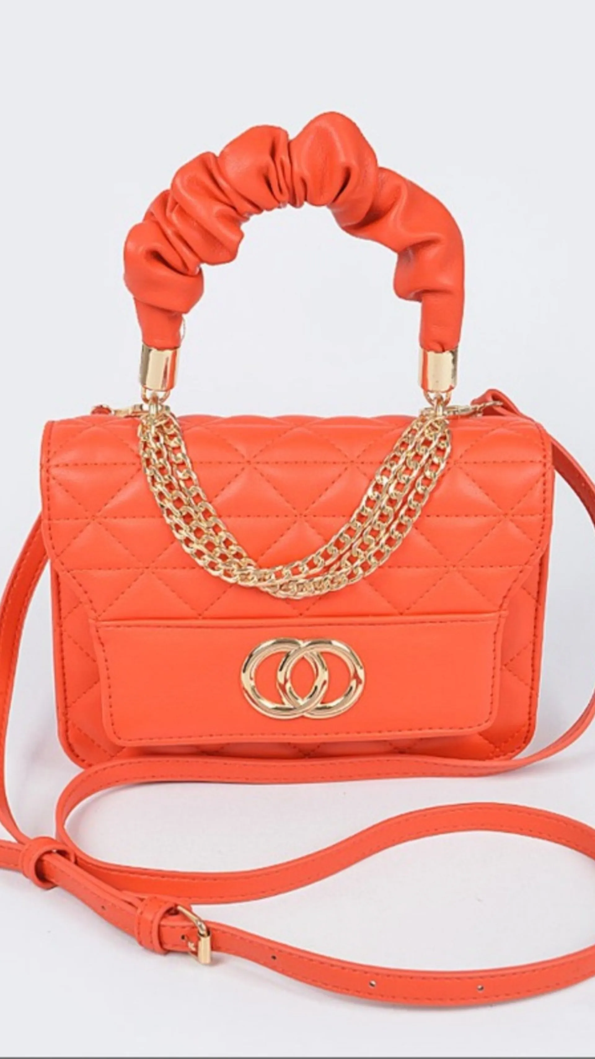 Quilted Top Handle Bag