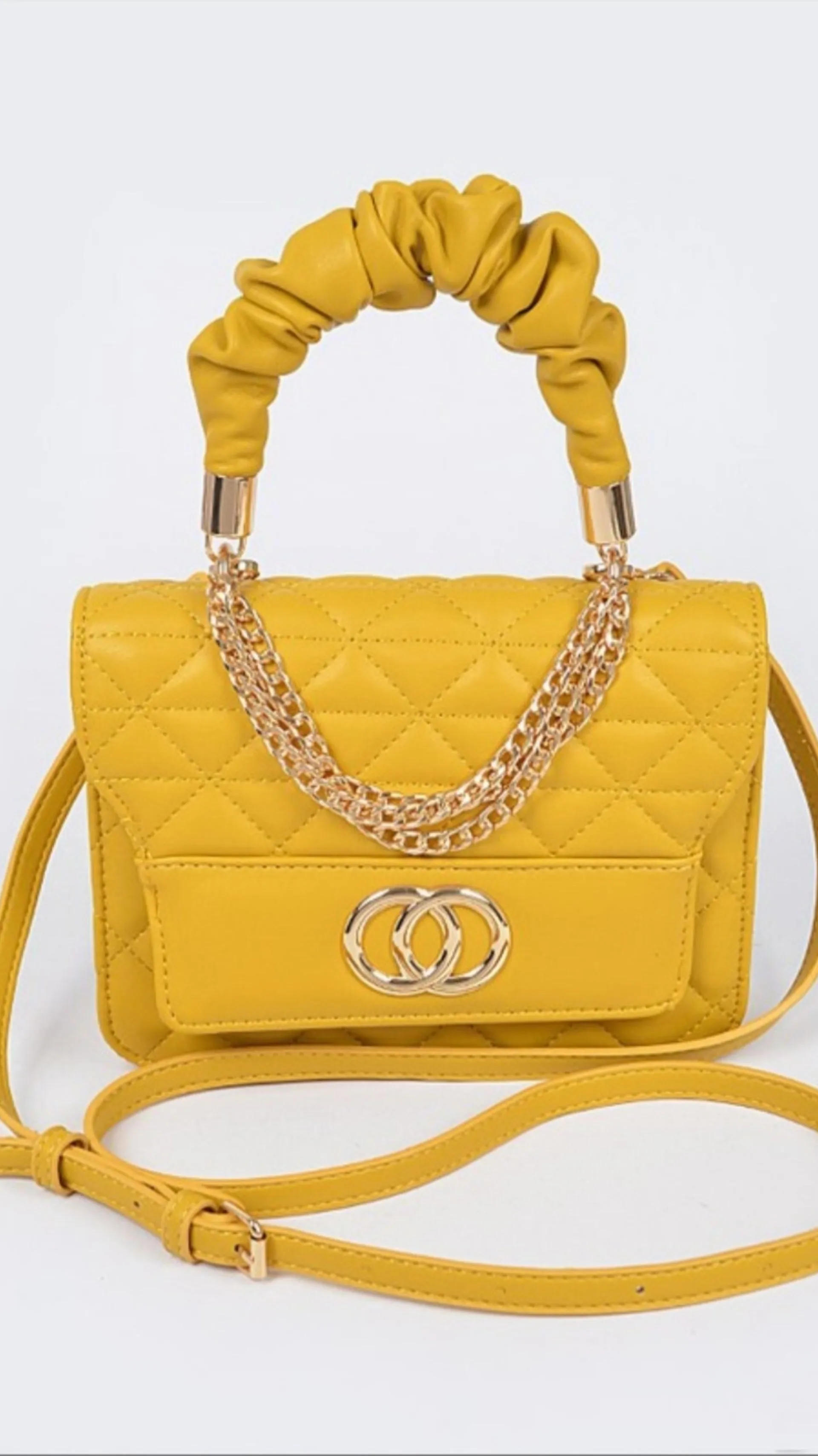 Quilted Top Handle Bag